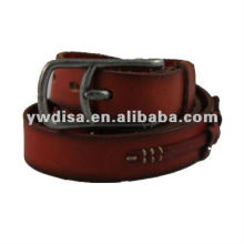 Red Narrow Leather Belt For Woman